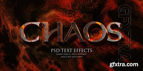 Chaos text effect Premium Psd