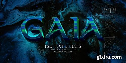 Gaia text effect Premium Psd