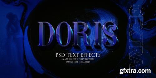 Doris text effect Premium Psd