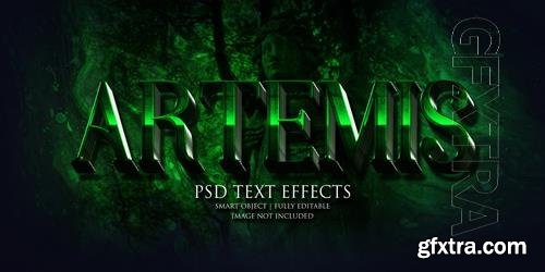 Artemis text effect Premium Psd