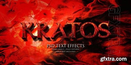 Kratos text effect Premium Psd