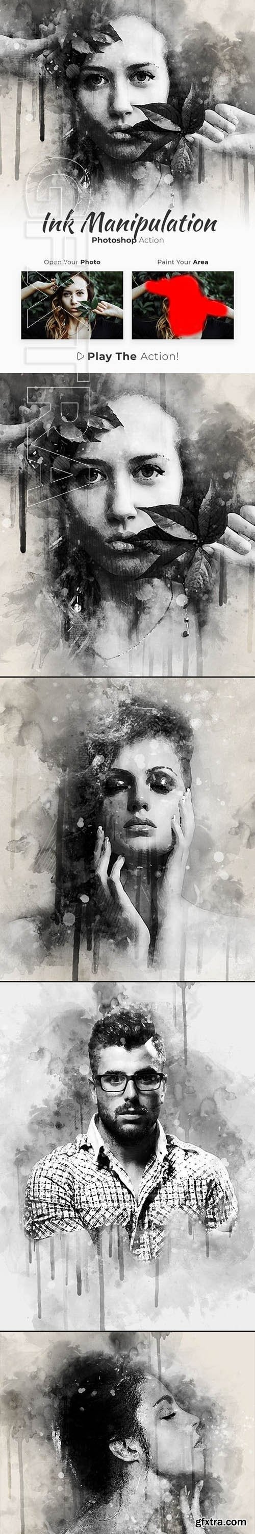 GraphicRiver - Ink Manipulation Photoshop Action 23444941