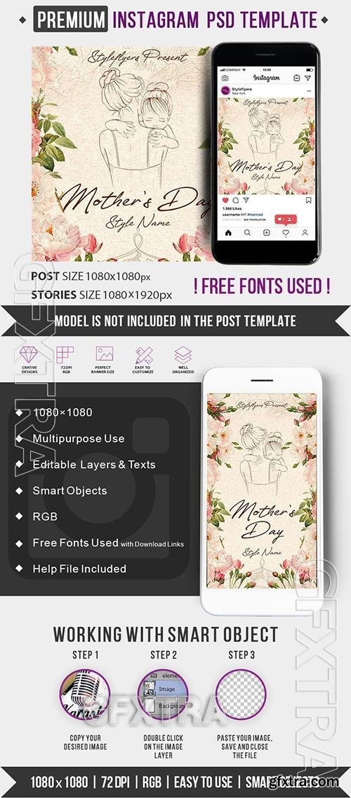 Mother’s Day PSD Instagram Post and Story Template
