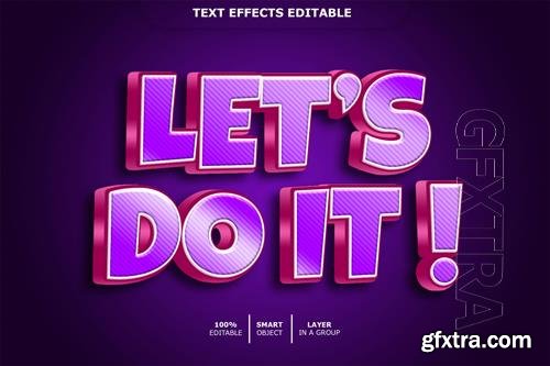 Lets do it text effect editable Premium Psd