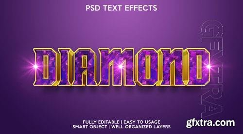 Diamond text effect Premium Psd