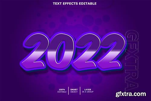 2022 text effect editable Premium Psd