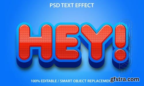 Text effect hey premium Premium Psd