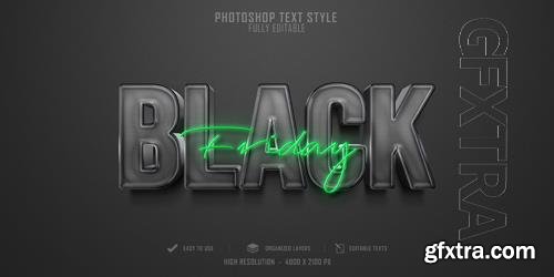 Black friday 3d text style effect Premium Psd2