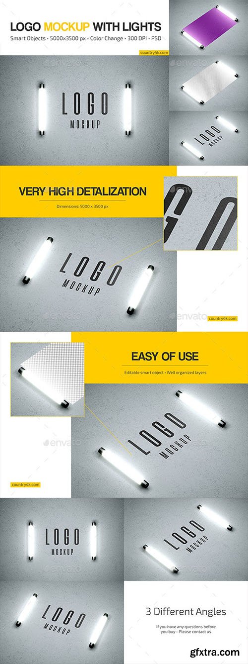 GraphicRiver - Logo Mockup with Lights 33326733