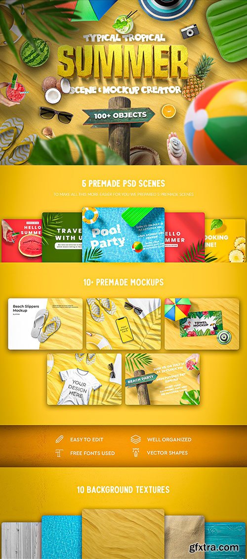 CreativeMarket - Summer Scene and Mockup Creator 6417911