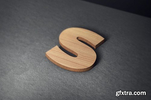 CM - 3D wooden logo sign mock-up 2125336