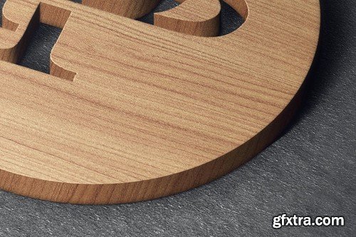 CM - 3D wooden logo sign mock-up 2125336