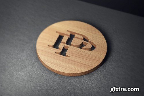 CM - 3D wooden logo sign mock-up 2125336