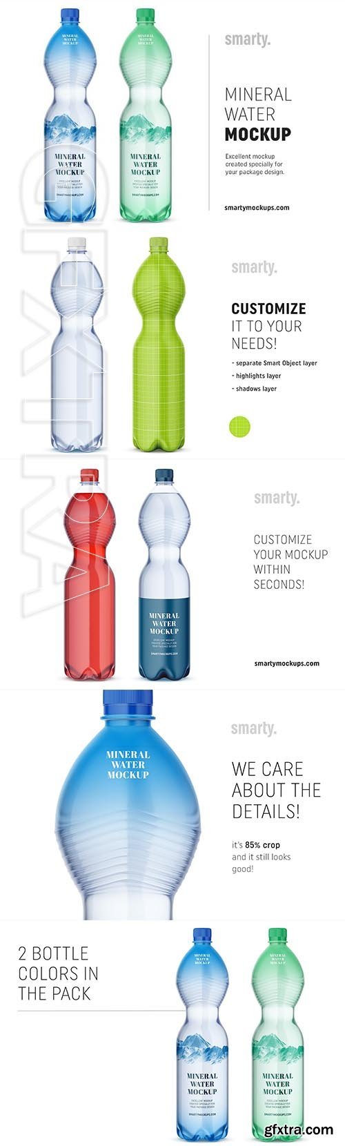 CreativeMarket - Mineral water bottle mockup 2956913