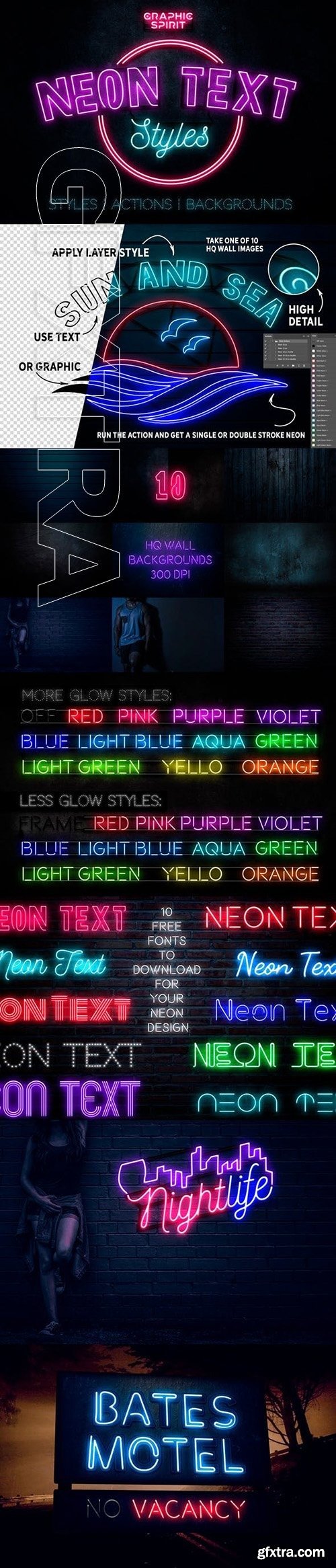 GraphicRiver - Neon Text Layer Styles & Extras 23426935