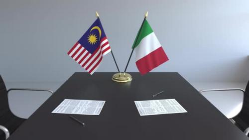 Videohive - Flags of Malaysia and Italy and Papers - 33429100 - 33429100