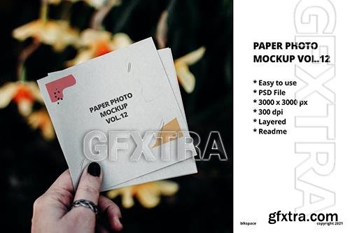 Paper Photo Mockup Vol.12 AFVD6WW