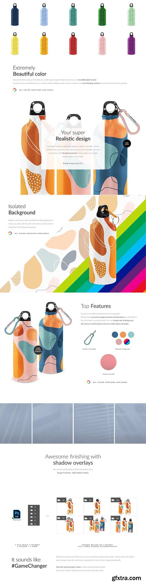 CreativeMarket - Water Bottle Professional Mock-ups 5502301