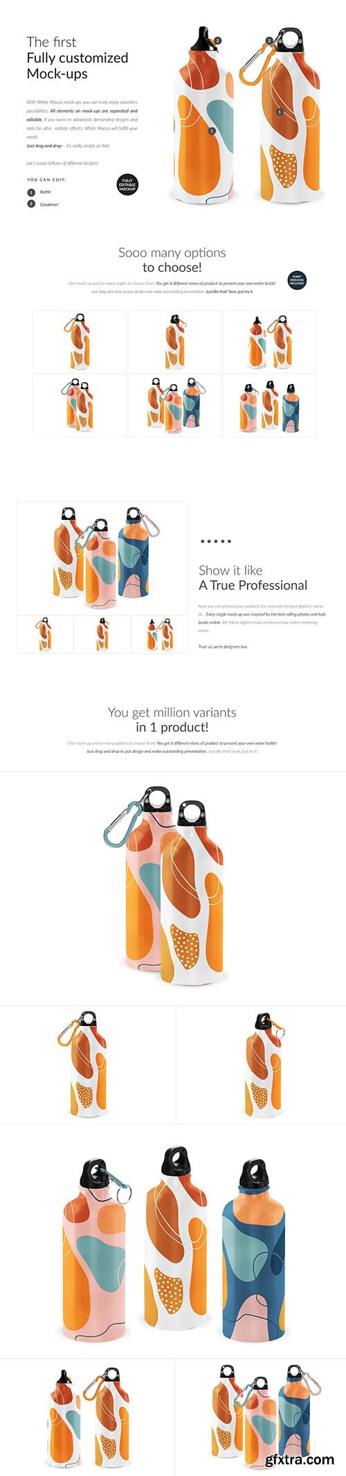 CreativeMarket - Water Bottle Professional Mock-ups 5502301