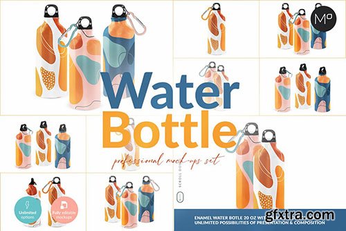 CreativeMarket - Water Bottle Professional Mock-ups 5502301