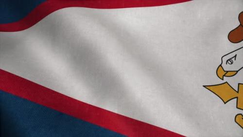 Videohive - American Samoa Flag Realistic Waving Fabric Flag - 33507773 - 33507773