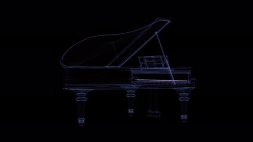 Videohive - Piano Hologram Hud - 33508661 - 33508661
