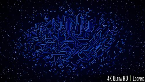 Videohive - 4K Traveling Through a Digital 3D Circuit Board of Connections Concept - 33508948 - 33508948