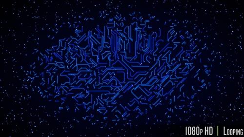 Videohive - Traveling Through a Digital 3D Circuit Board of Connections Concept - 33508949 - 33508949