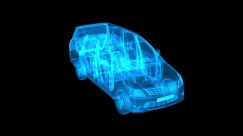 Videohive - Electric Car Hologram - 33511912 - 33511912