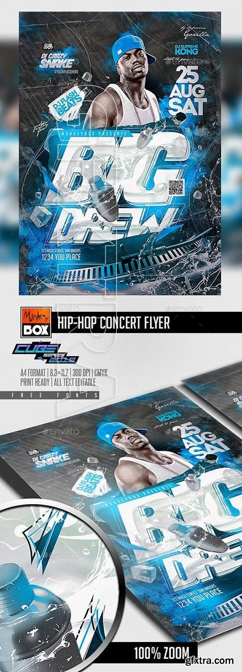 GraphicRiver - Hip-Hop Concert Flyer 23247679