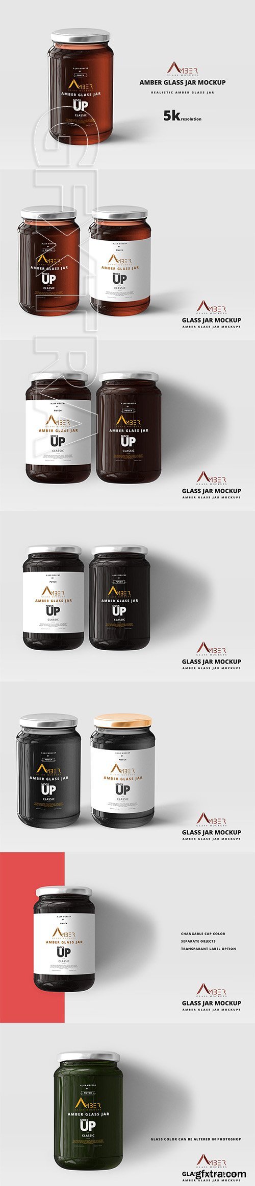 CreativeMarket - Amber Glass Jar Mockup 2909724