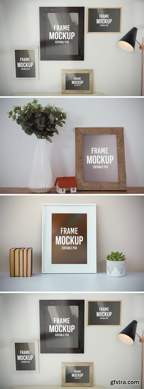 Multiple Minimalistic Picture Frame Mockups