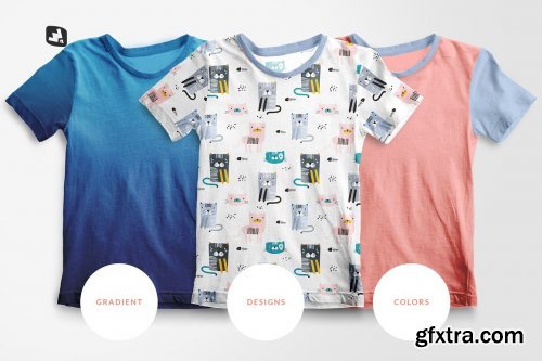 Top view Boy’s Summer Tshirt Mockup 4737638