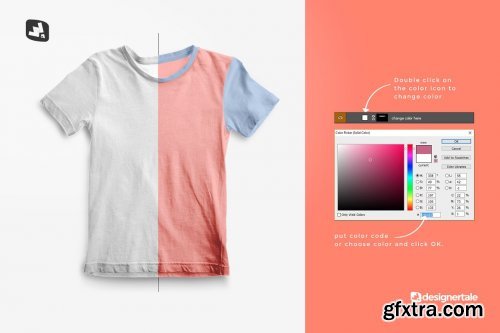 Top view Boy’s Summer Tshirt Mockup 4737638