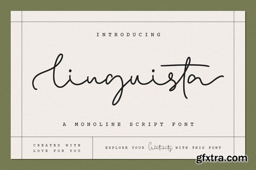 Linguista - Monoline Signature Font