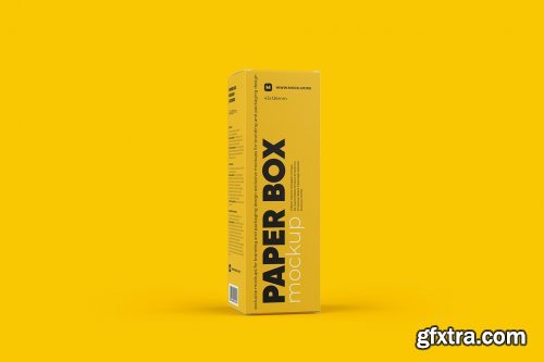 CreativeMarket - Paper Box Mockup 43x136mm 5738174