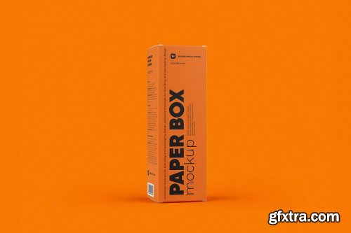 CreativeMarket - Paper Box Mockup 43x136mm 5738174