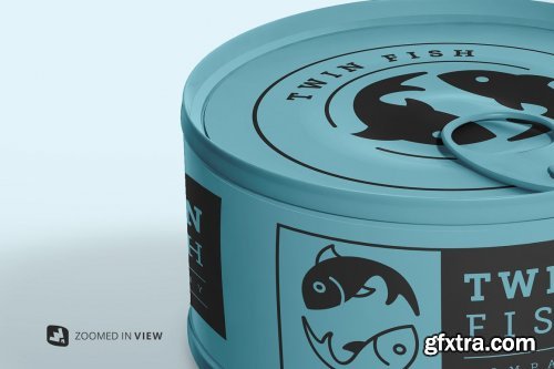 CreativeMarket - Circular Can Food Packaging Mockup 4827017