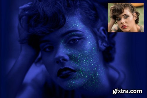 CreativeMarket - Neo UV Black Light Glitter Photoshop 5054406