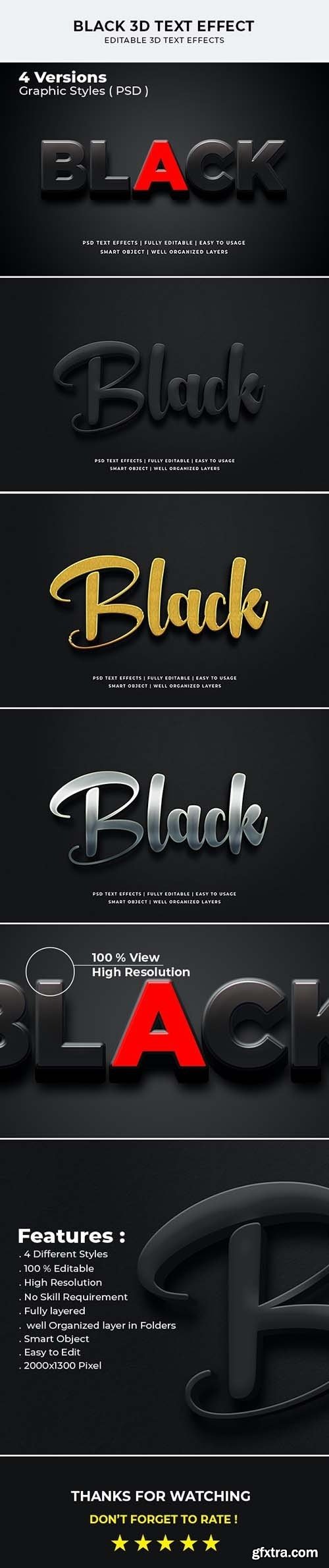 GraphicRiver - Black 3d Text Effect 27670438