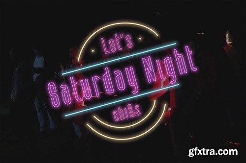 Night Vibes - Neon Light Font