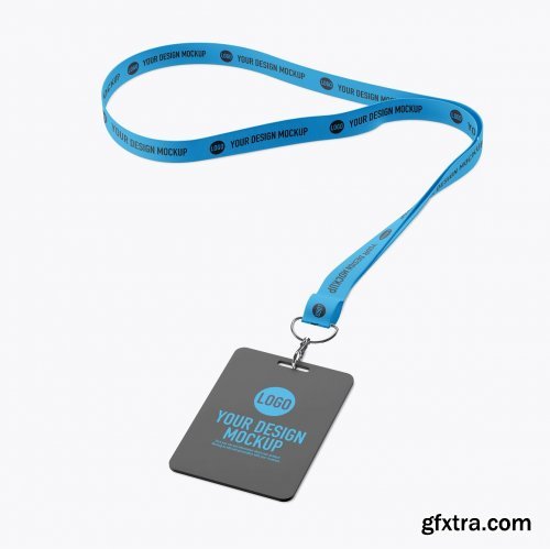 CreativeMarket - ID card and lanyard mockup 5318426