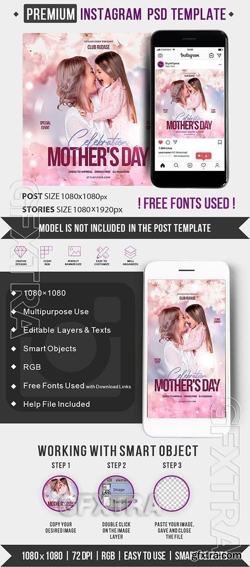 Mother’s Day PSD Instagram Post and Story Template