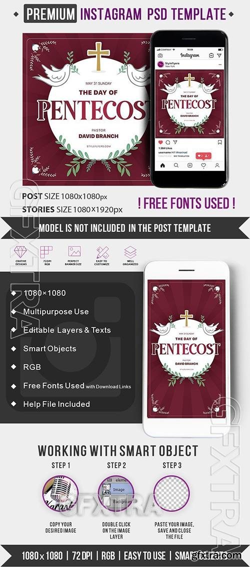 Pentecost PSD Instagram Post and Story Template 
