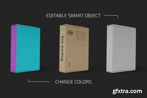 CreativeMarket - Flat Paper Box Mockup Set 5557307