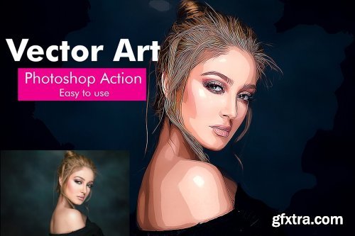 CreativeMarket - Vector Art Photoshop Action 4938279