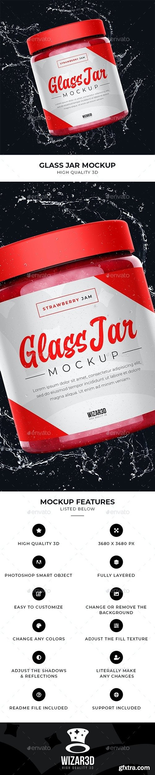 GraphicRiver - Glass Jar Mockup 27672560