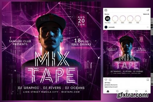 CreativeMarket - Mixtape Flyer 4960992