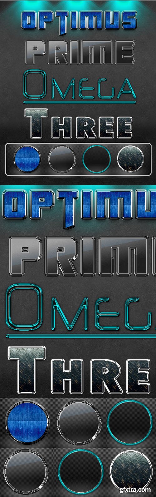 Prime Omega Three - 4 Photoshop Styles