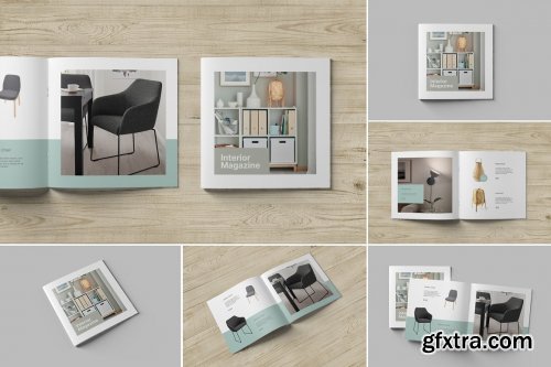 CreativeMarket - Square Brochure and Catalog Mockups 5487730